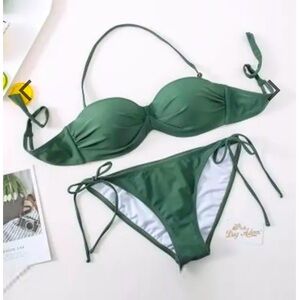 Dag Adom French design new olive color bikini with removable straps